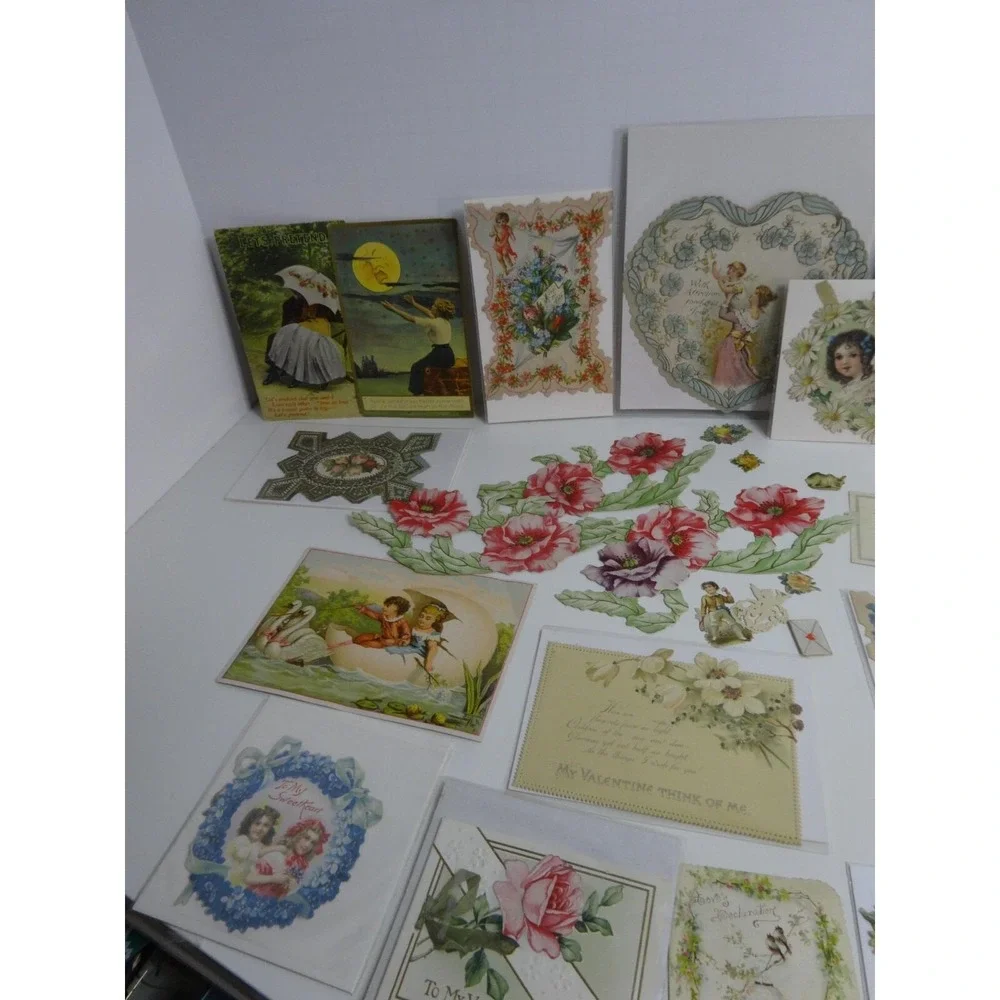 Antique German Die Cut‎ Victorian Valentines Early 1900s Germany & More